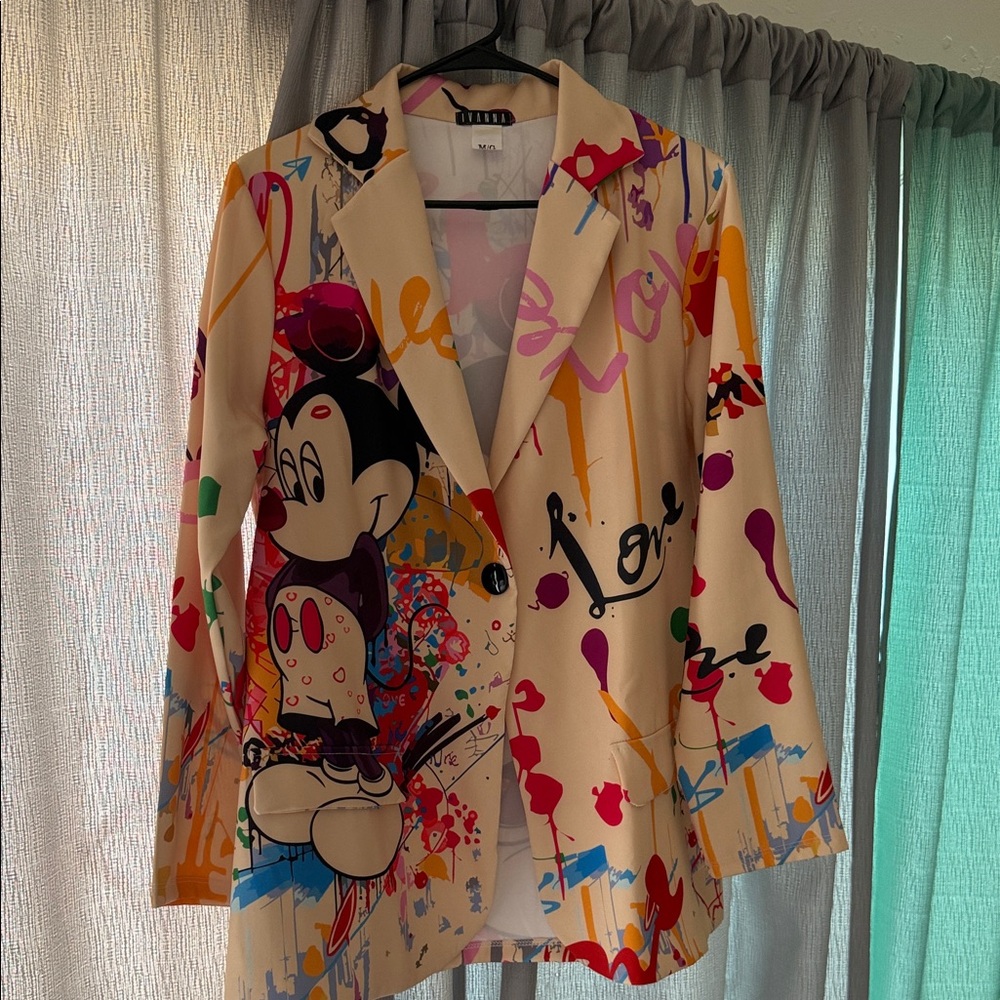 Colorful Graphic Women's Blazer